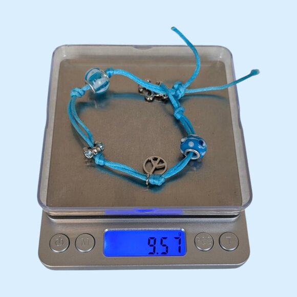 (2/$20) Blue Cord Charm Bracelet - Picture 4 of 4